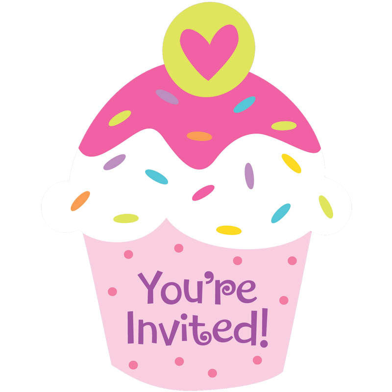 Cupcake Party Invitations