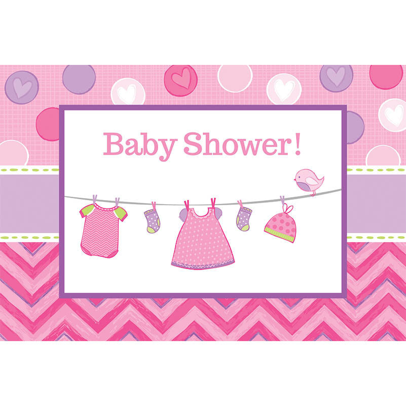 Shower With Love Girl Postcard Invites (8ct)