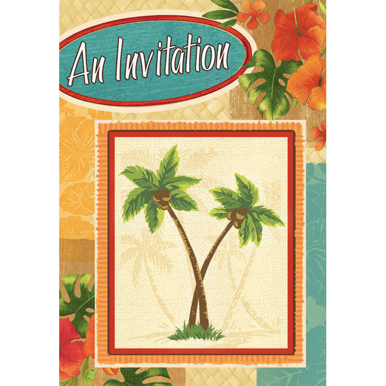 Palm Tree Party w/Glitter Invi