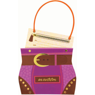 Hip Handbag Jumbo Novelty Invites (8ct)