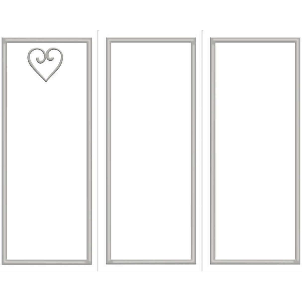 Platinum Heart Printable Trifold Wedding Programs (50ct)
