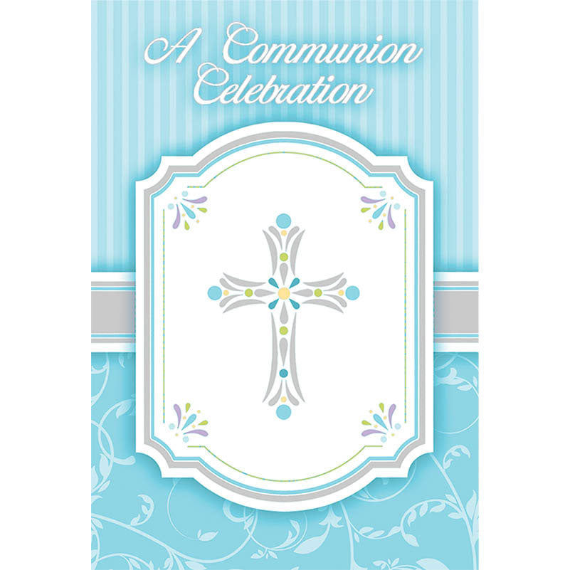 Blue Blessing Invitations