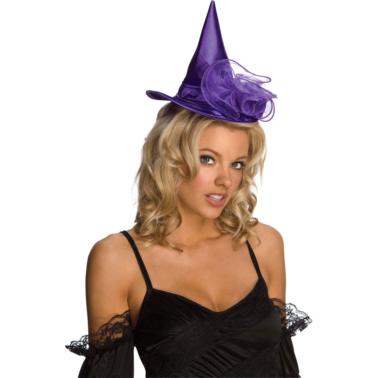 Purple Velour Mini Witch Hat