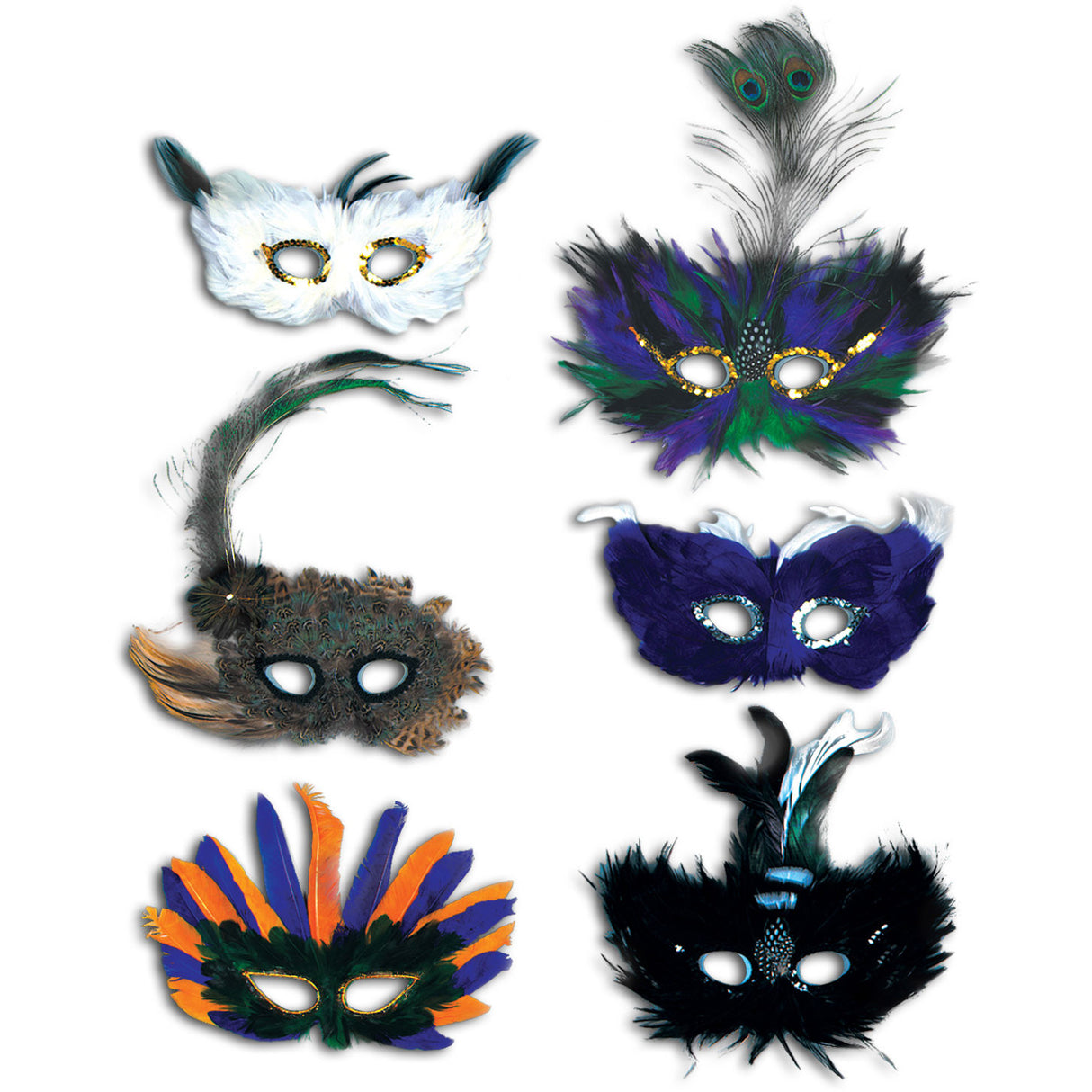 Majestic Fanci-Feather Masks (1ct)