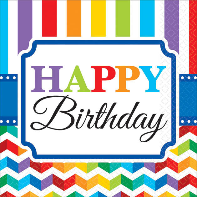 Bright Birthday Beverage Napkins (16ct)