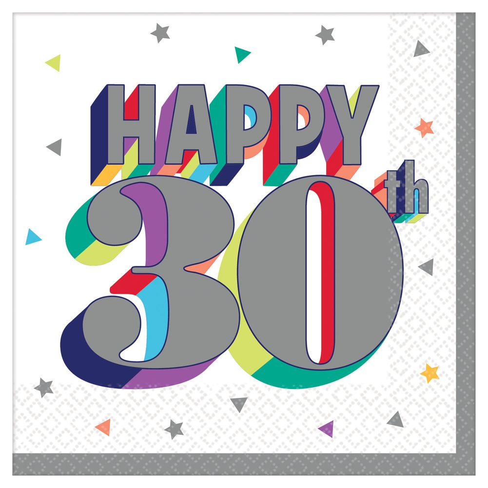 Here's To 30 Beverage Napkins, 16 ct