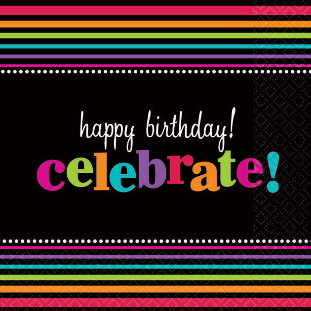 Party On Celebration Beverage Napkins (16ct)