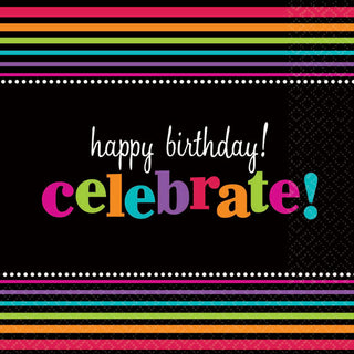 Party On Celebration Beverage Napkins (16ct)