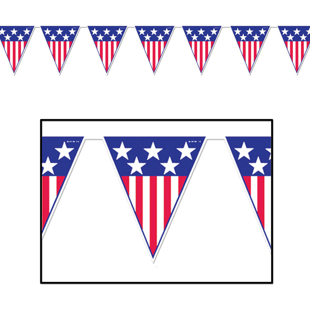 American Flag Pennant Banner