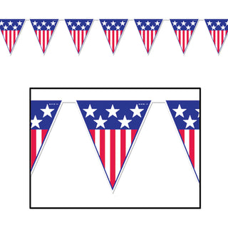 American Flag Pennant Banner