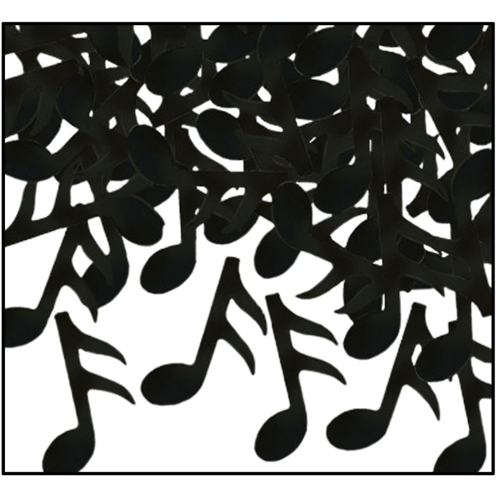Musical Notes Black Confetti