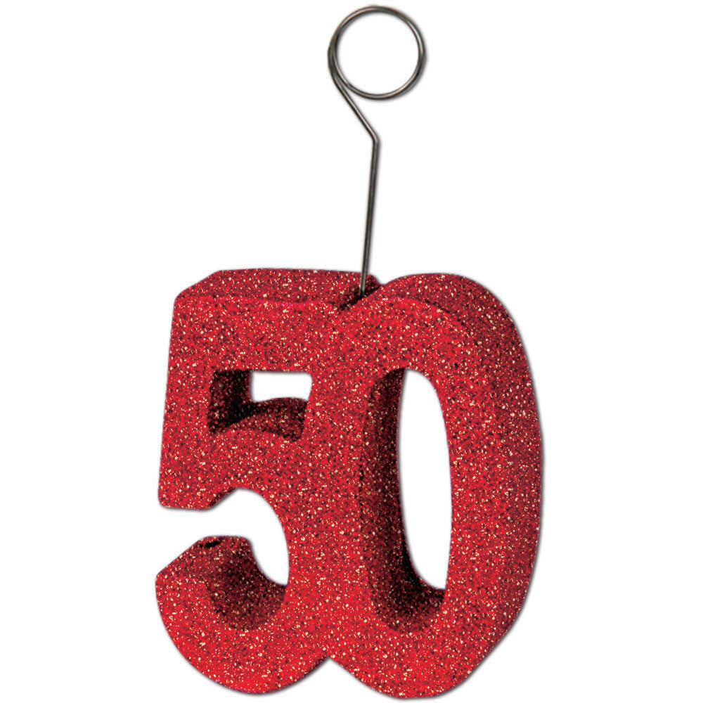 "50" Glitter Photo Holder
