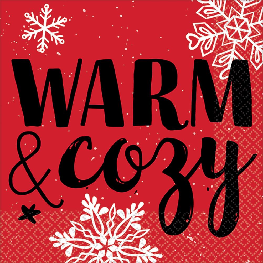 Warm and Cozy Beverage Napkins (16 ct)