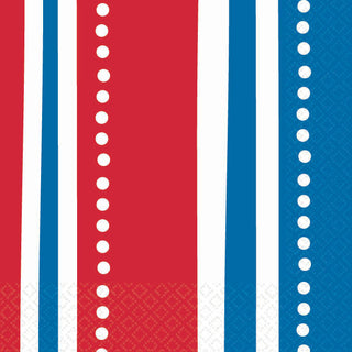 American Summer Stripes Beverage Napkins (16ct)