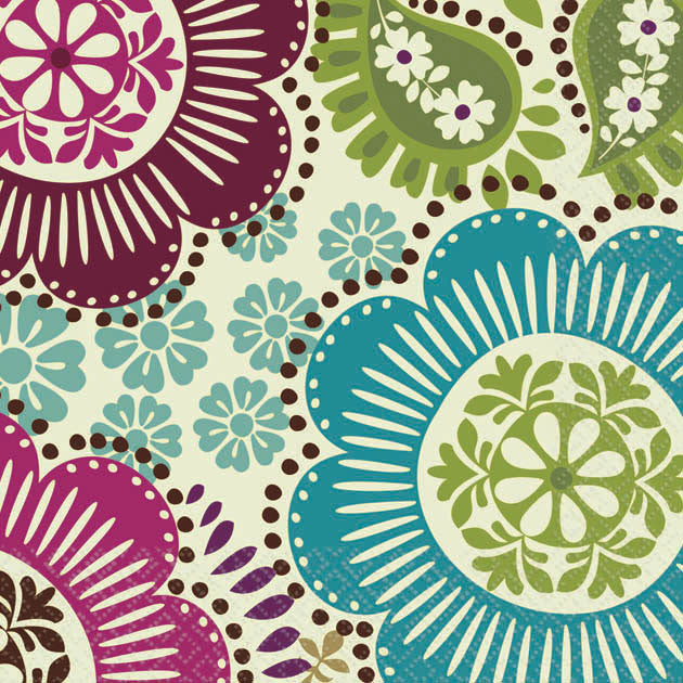 Fashion Floral Beverage Napkins (16ct)