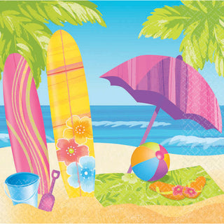 Surf's Up Beverage Napkins (16ct)
