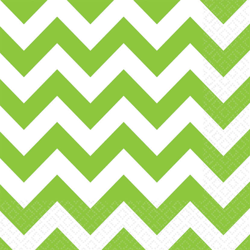 Kiwi Chevron Luncheon Napkins (16ct)