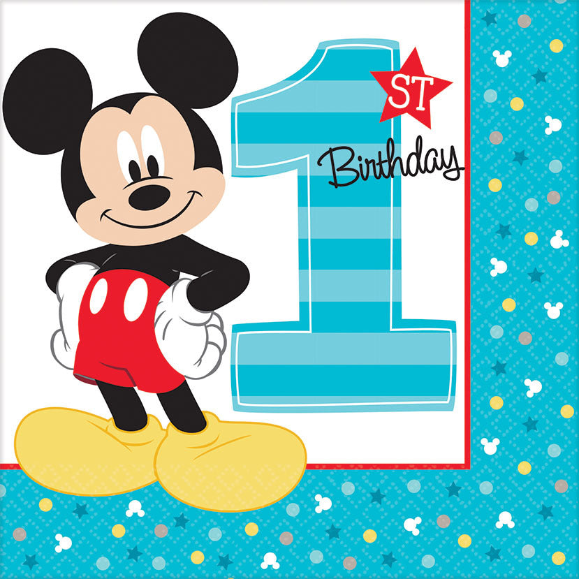 Mickey Fun To Be One Luncheon Napkins (16 ct)