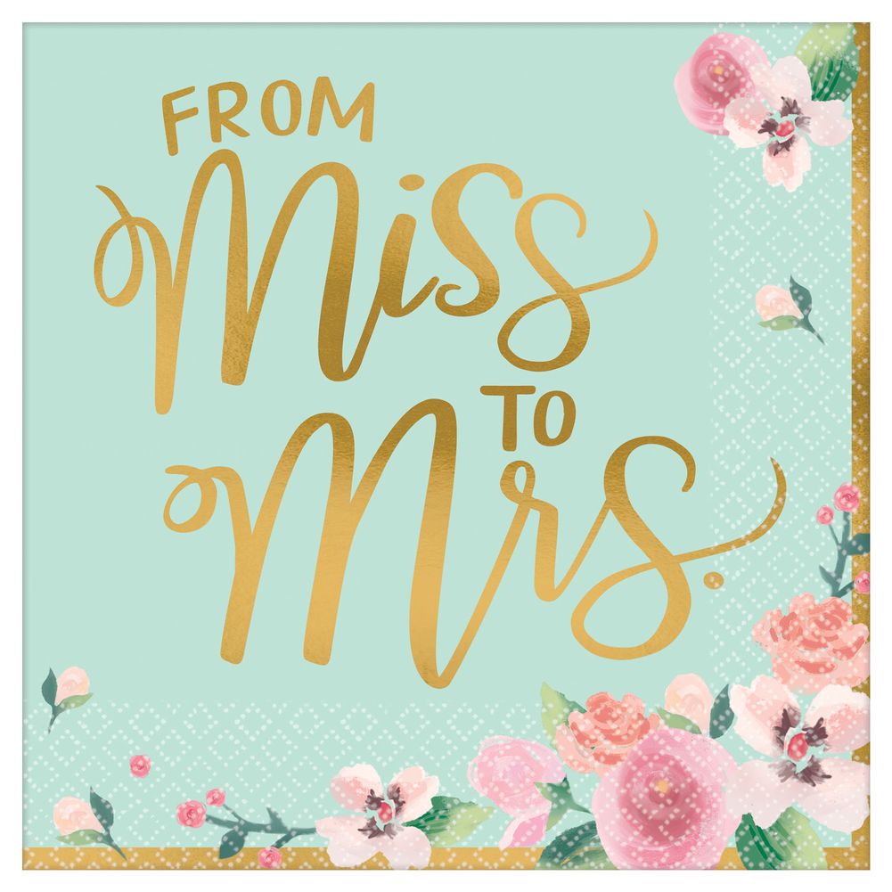 Mint To Be Wedding Luncheon Napkins, 16ct