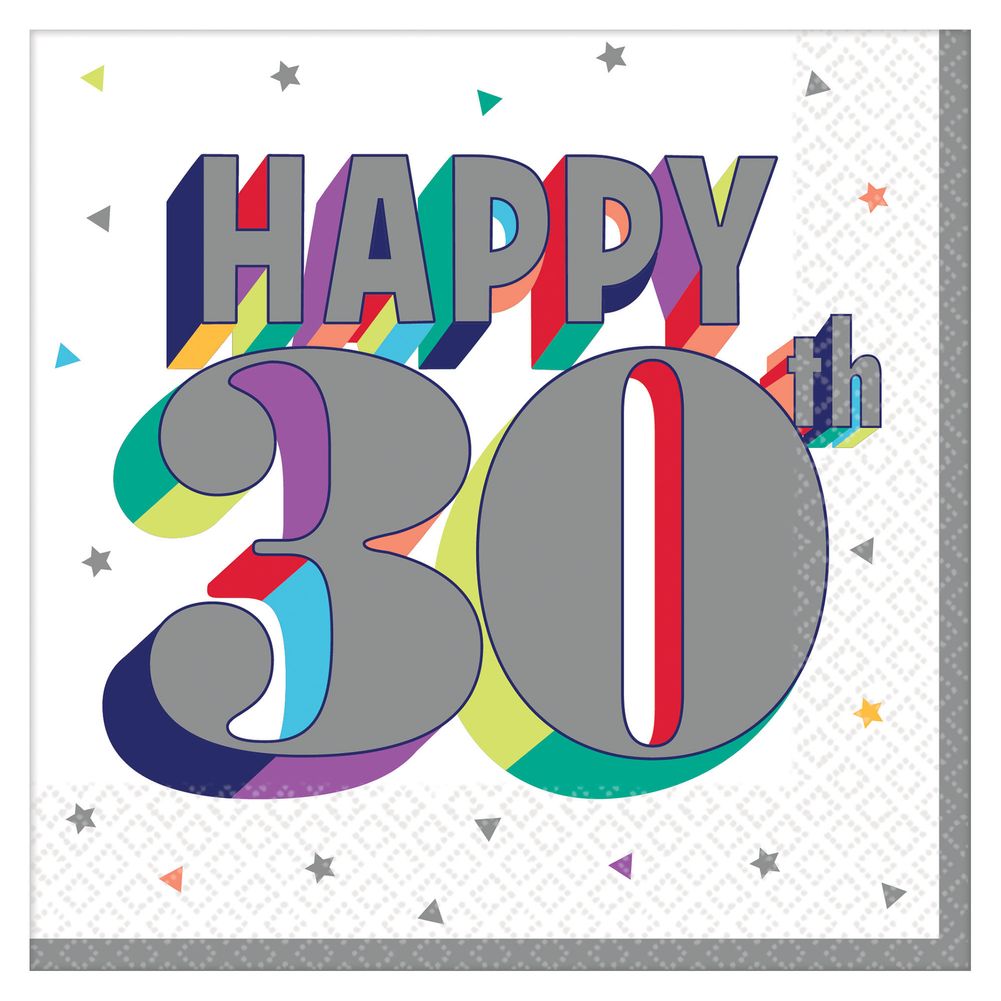 Here's to 30 Birthday Lunch Napkins, 16ct