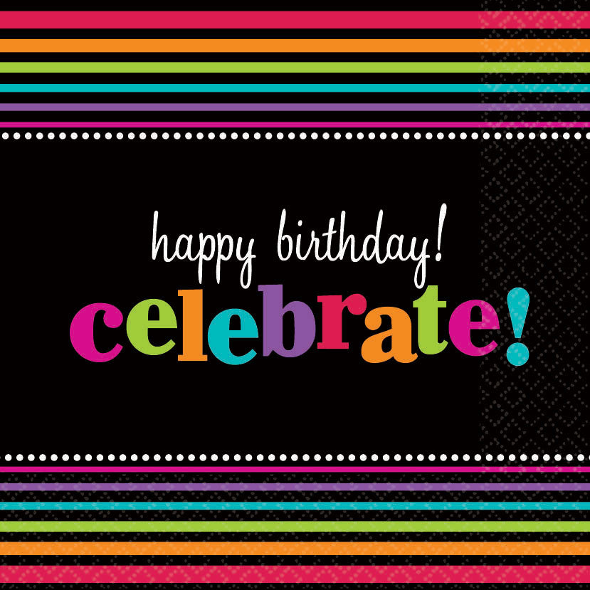 Party On Celebration Luncheon Napkins (16ct)