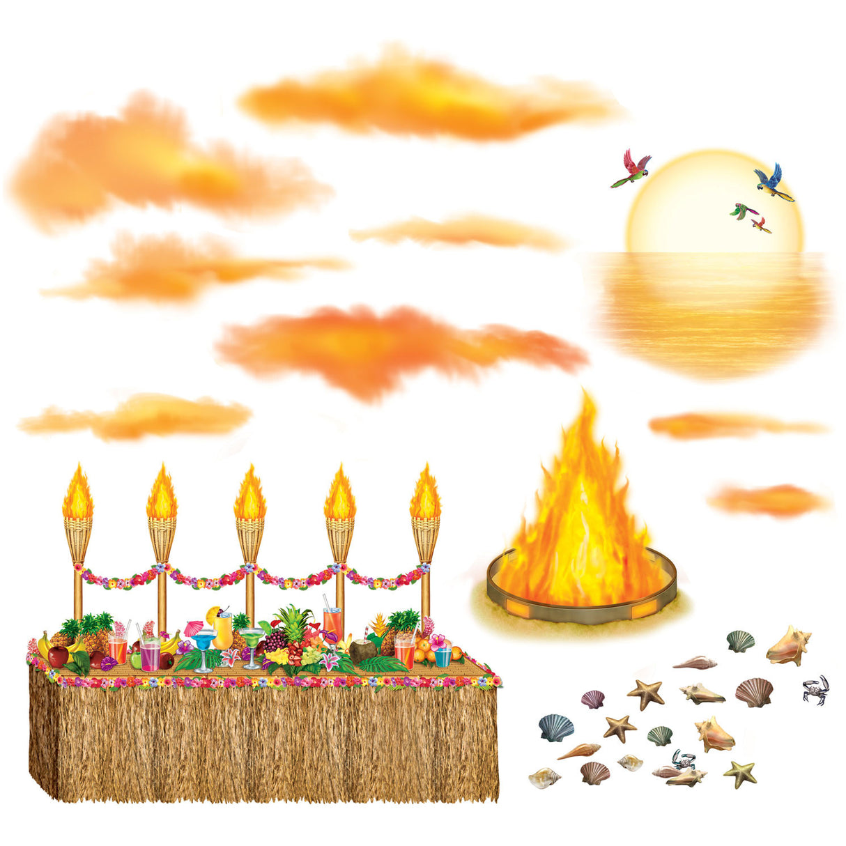 Luau Sunset Props (29pc)