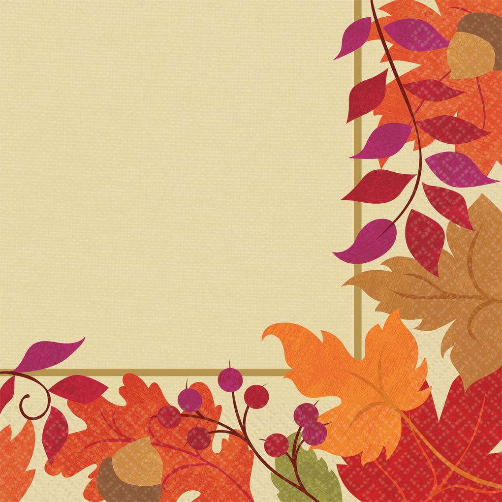 Festive Fall Dinner Napkins (16ct)