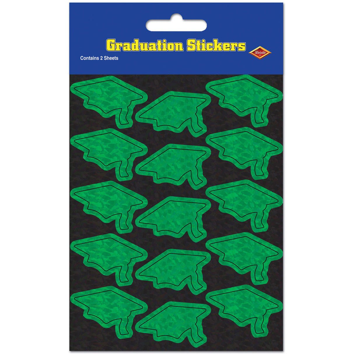 Prismatic Grad Cap Stickers