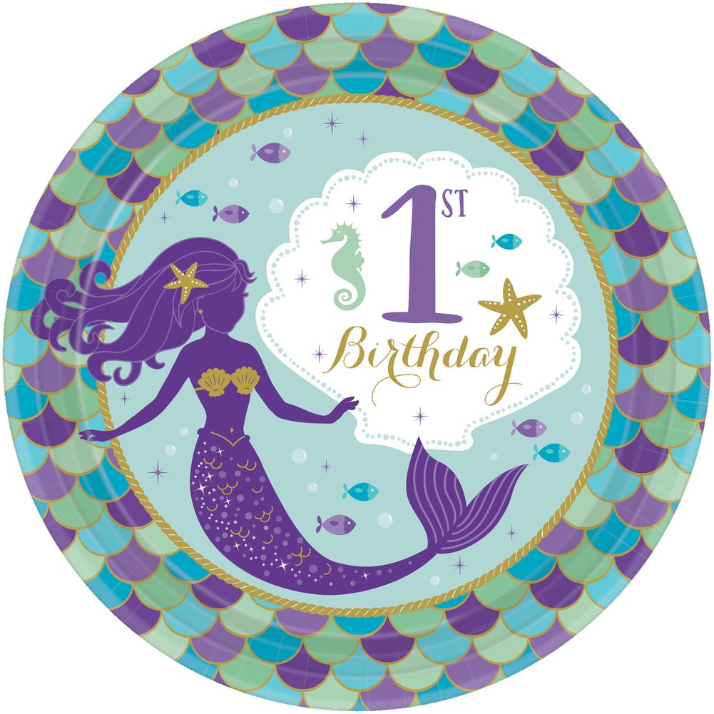 Mermaid Wishes Dessert Plates (8 ct)