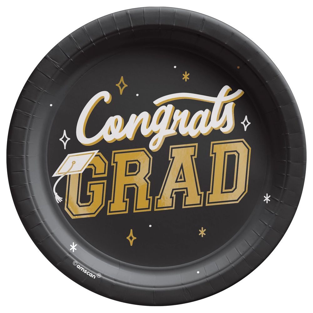 The Best Is Yet To Come Metallic Round Plates 7" (8ct)