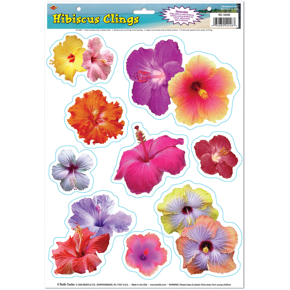 Hibiscus Window Clings (1ct)