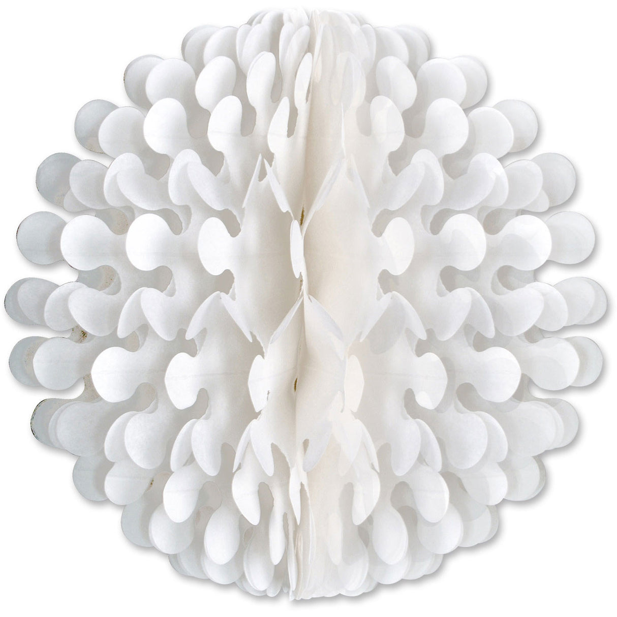 19" White Flutter Tissue Ball