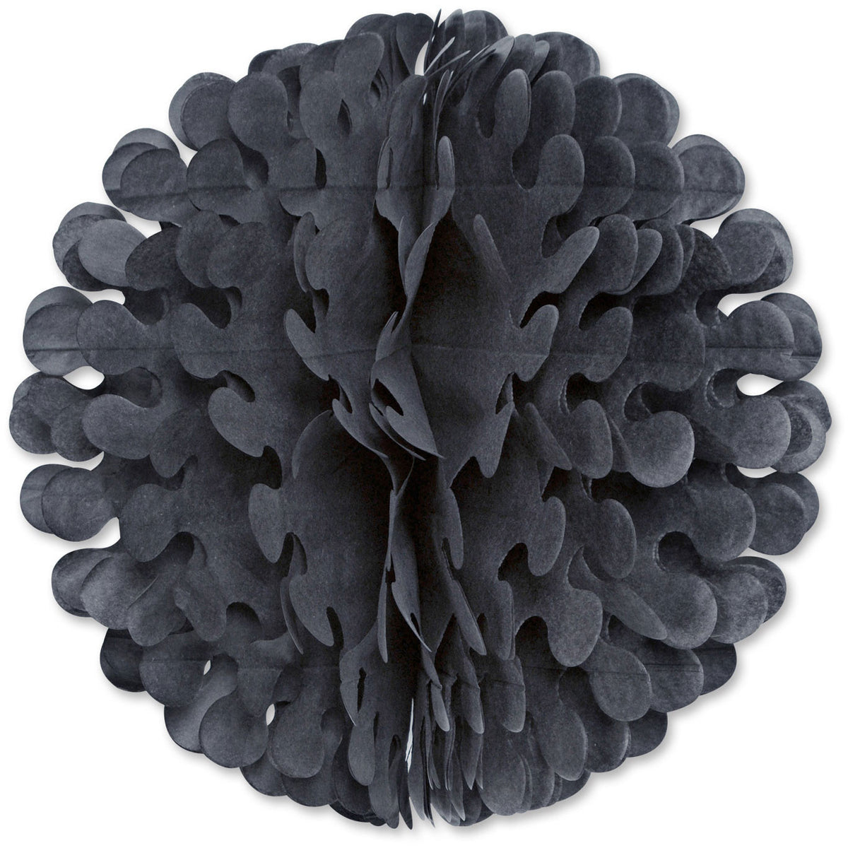 9" Black Flutter Tissue Ball
