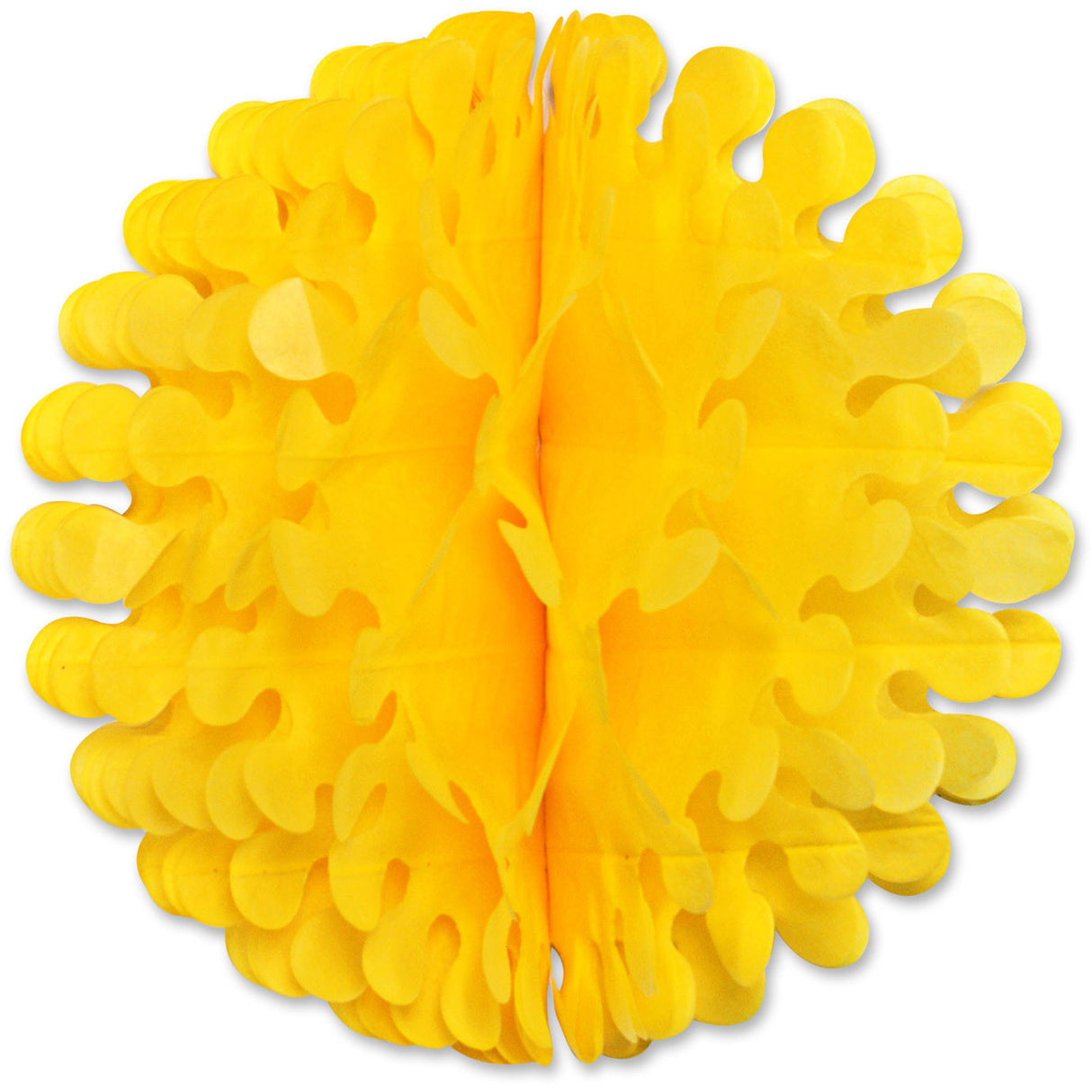 9" Yellow Flutter Tissue Ball