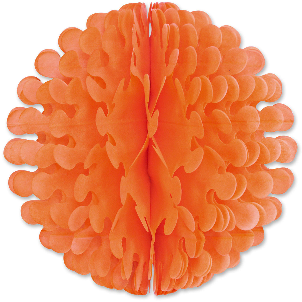 9" Orange Flutter Tissue Ball