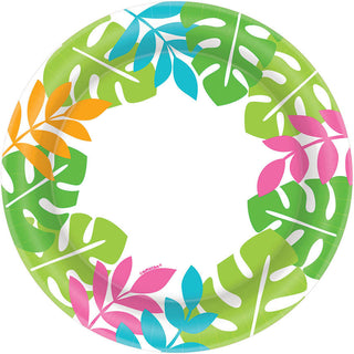 Palm Leaf Border Dessert Plates (40ct)