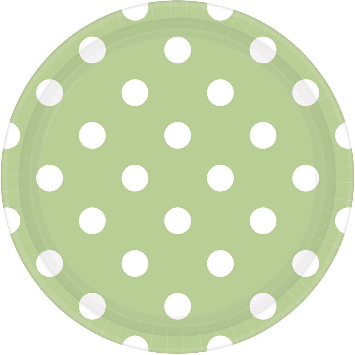 Leaf Green 9" Paper Plates Dots 8 ct