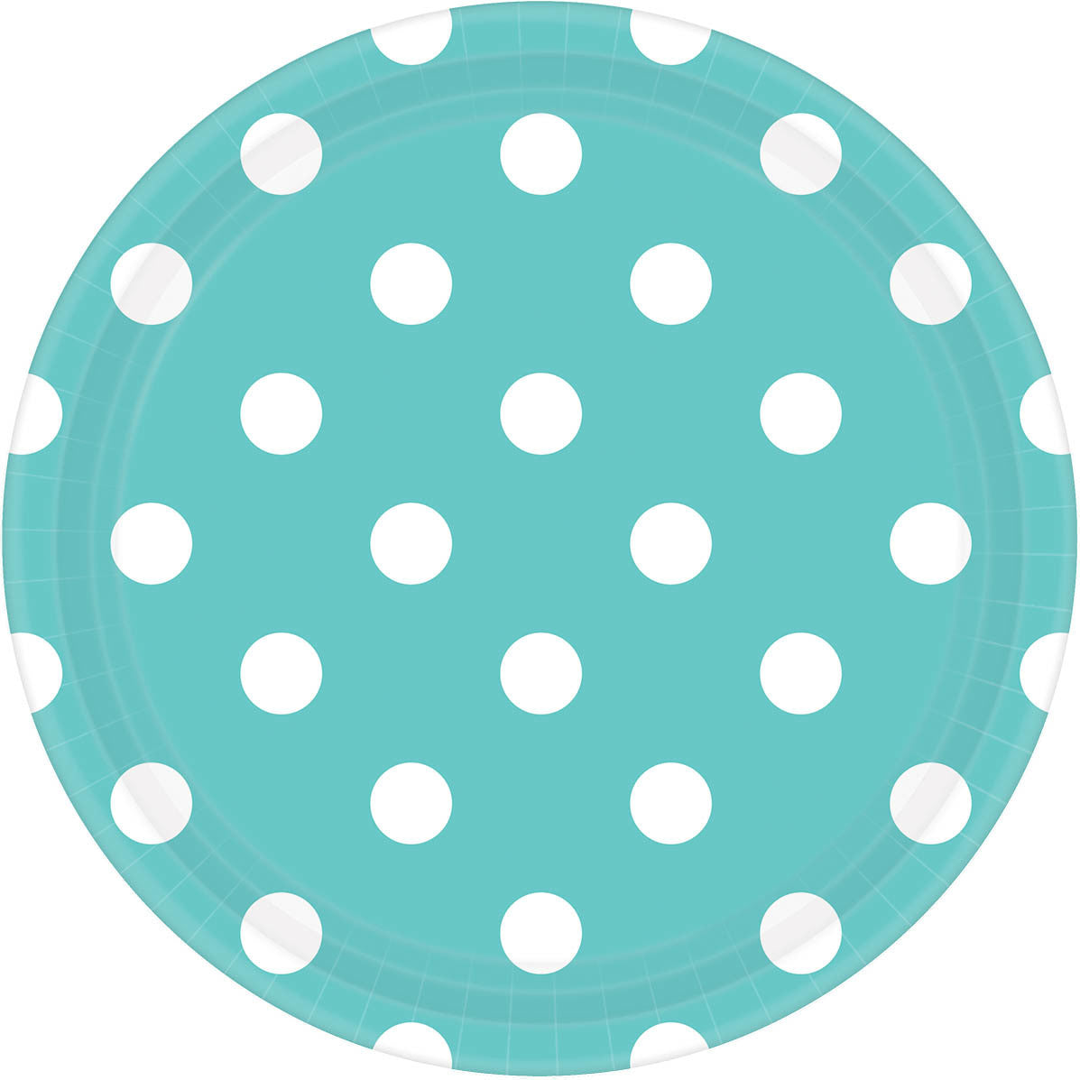 Robins Egg Blue 9" Paper Plates Dots 8 ct