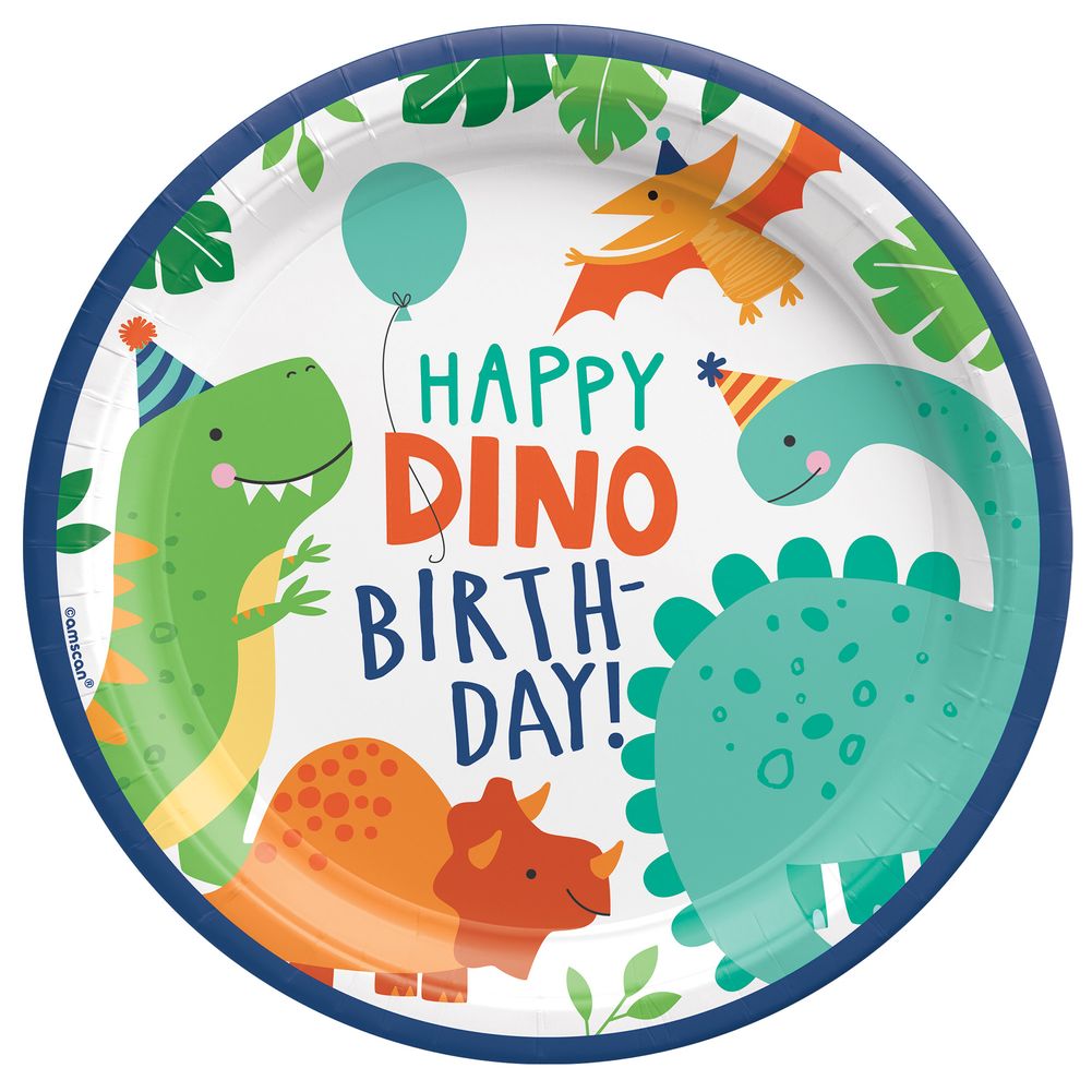 Dino-Mite Plates 9" Round (8ct)