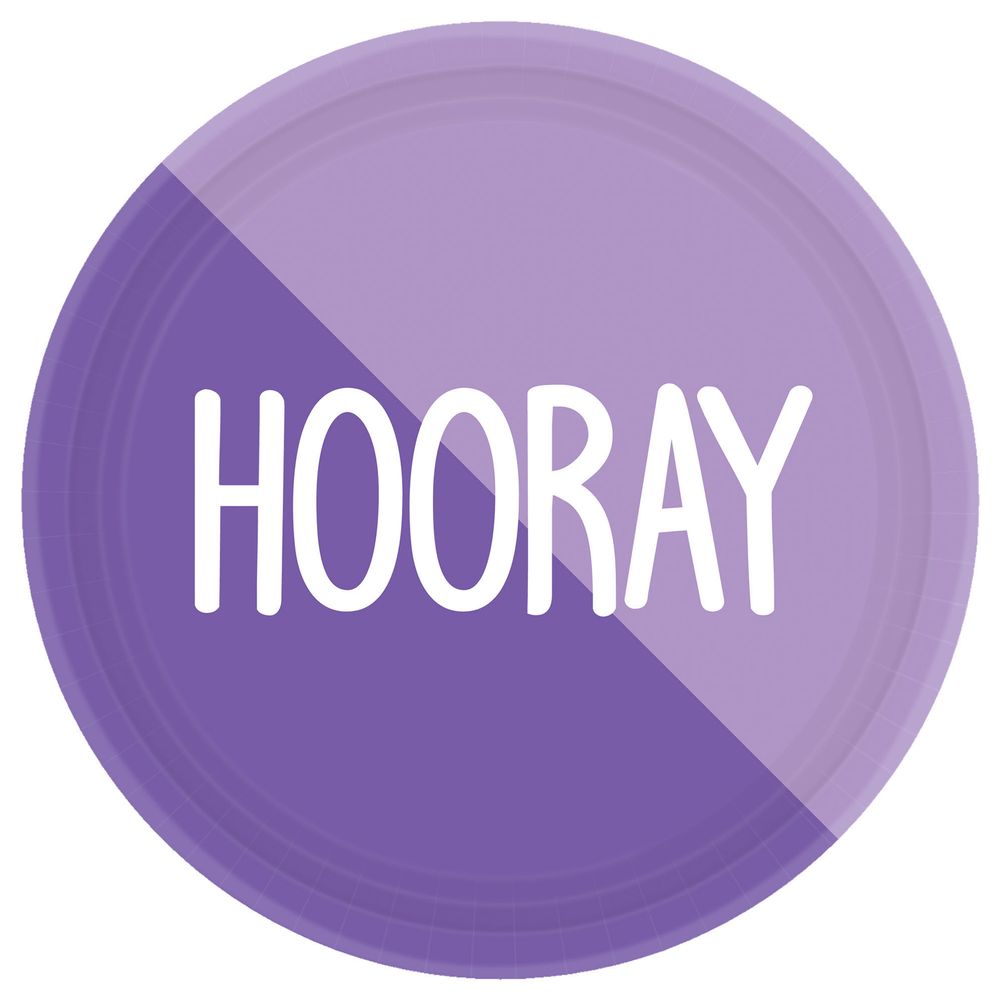 Hooray Two Tone Dinner Plates (8 ct)