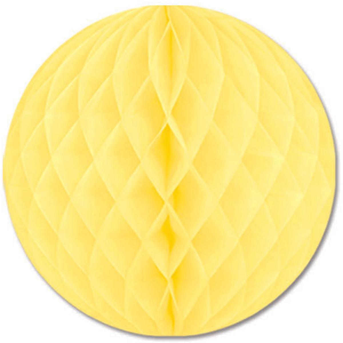 12" Yellow Honeycomb Tissue Ball