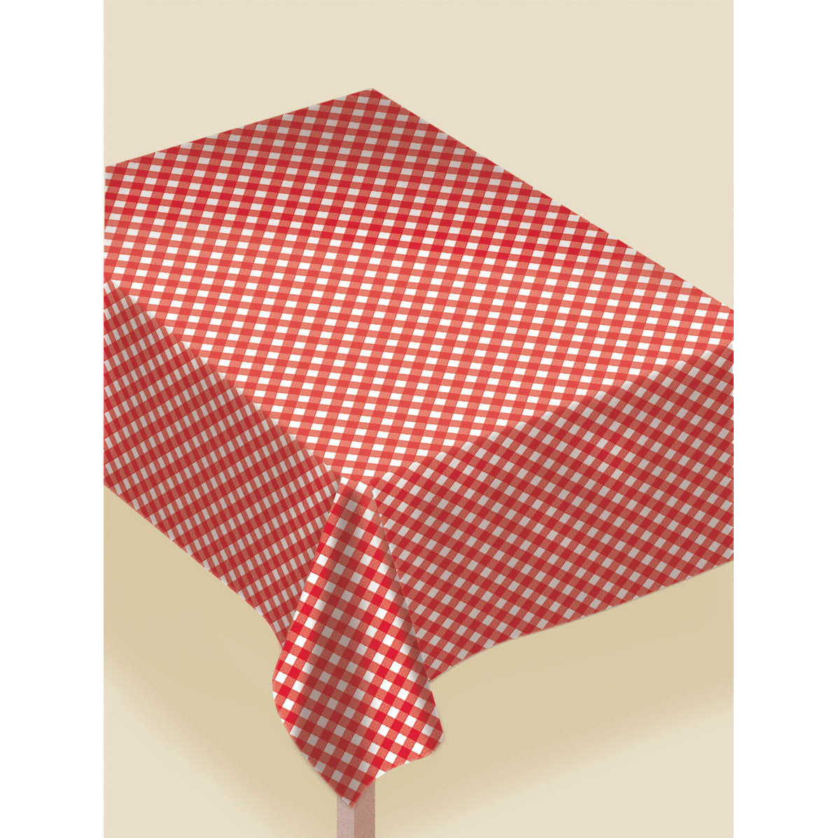 Flannel-Backed Gingham Tablecover