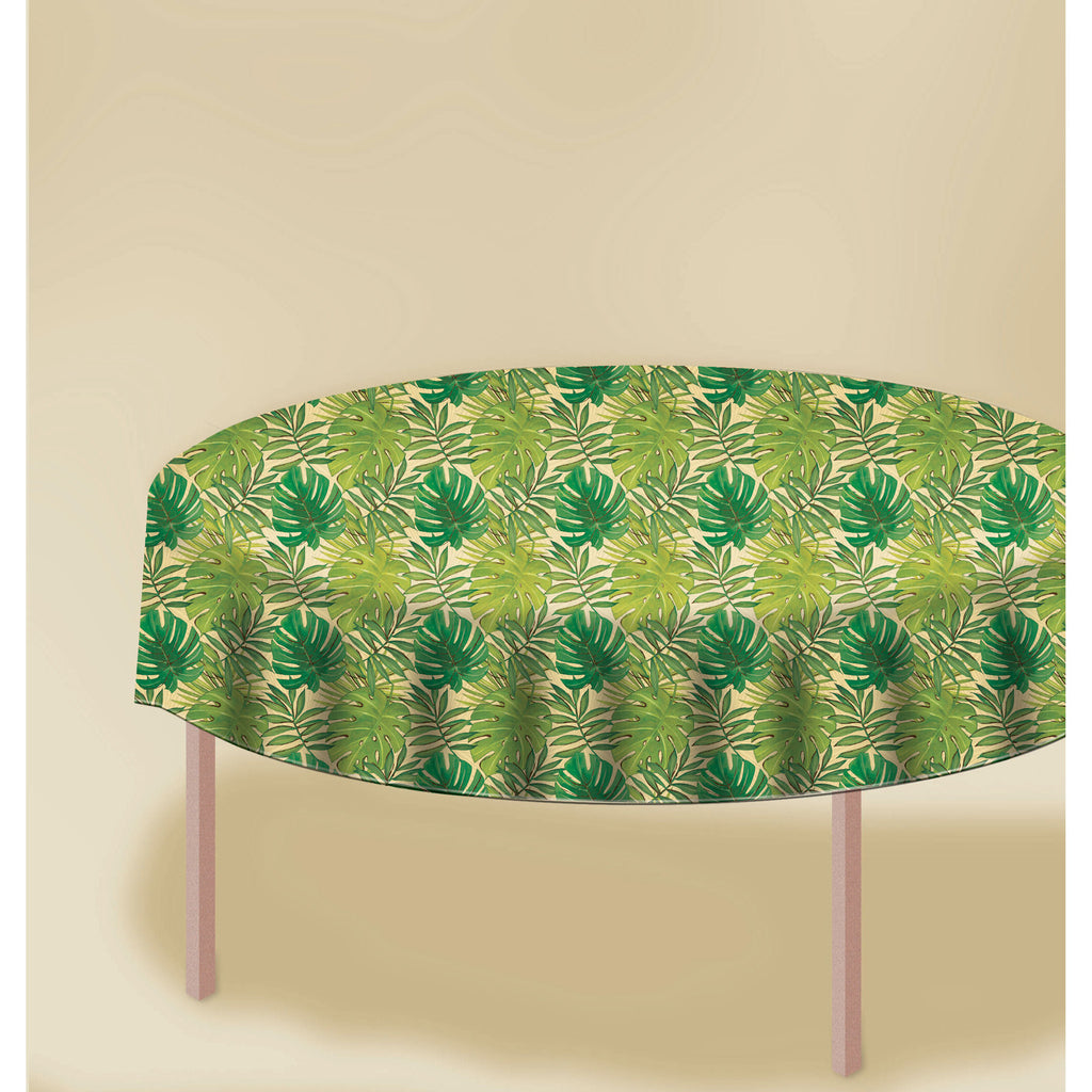 Island Palms Flannel Backed Tablecover