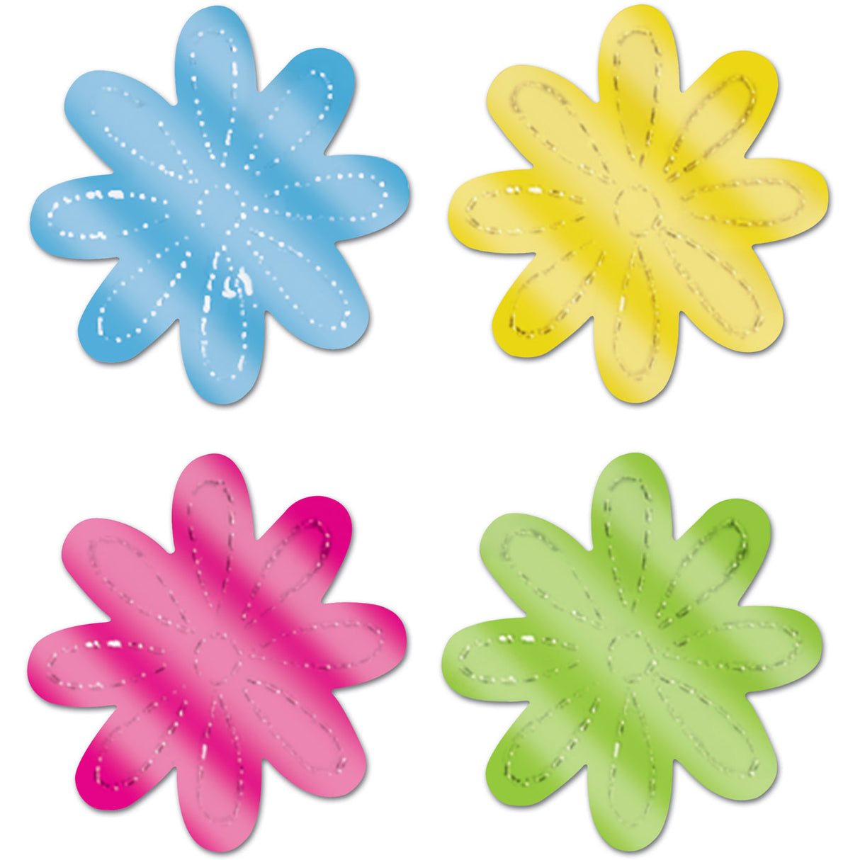 Metallic Flower Silhouettes