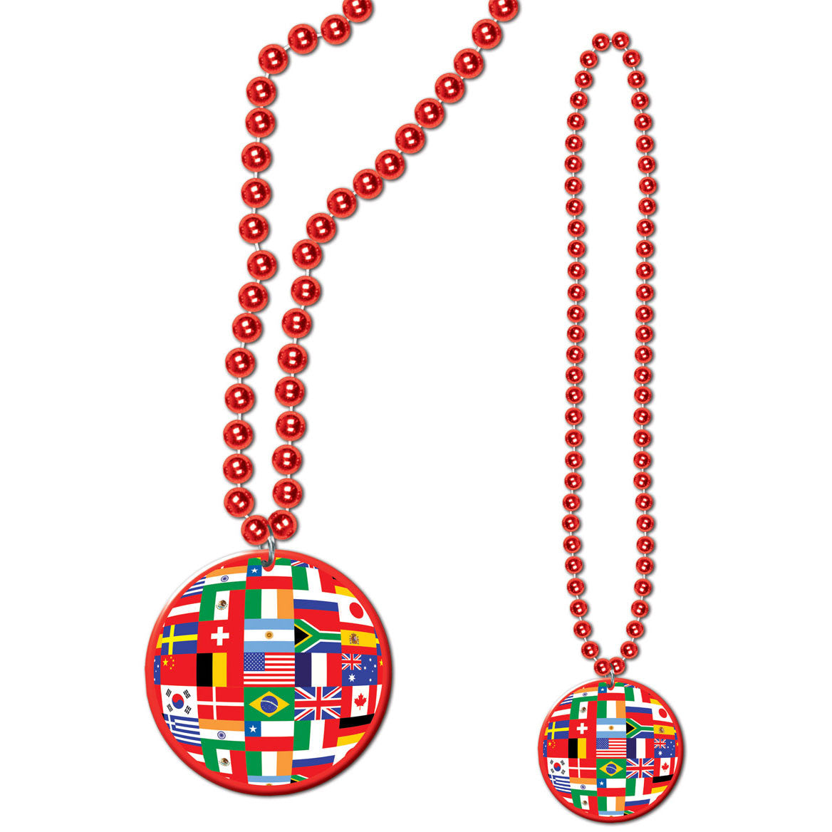 Beads w/International Flag Med