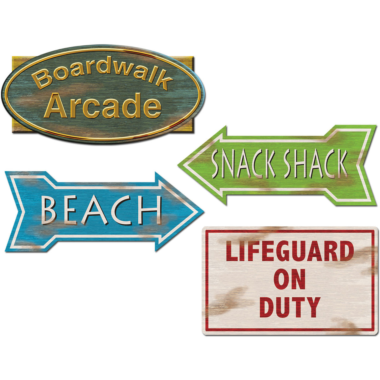 Beach Sign Cutouts (4ct)