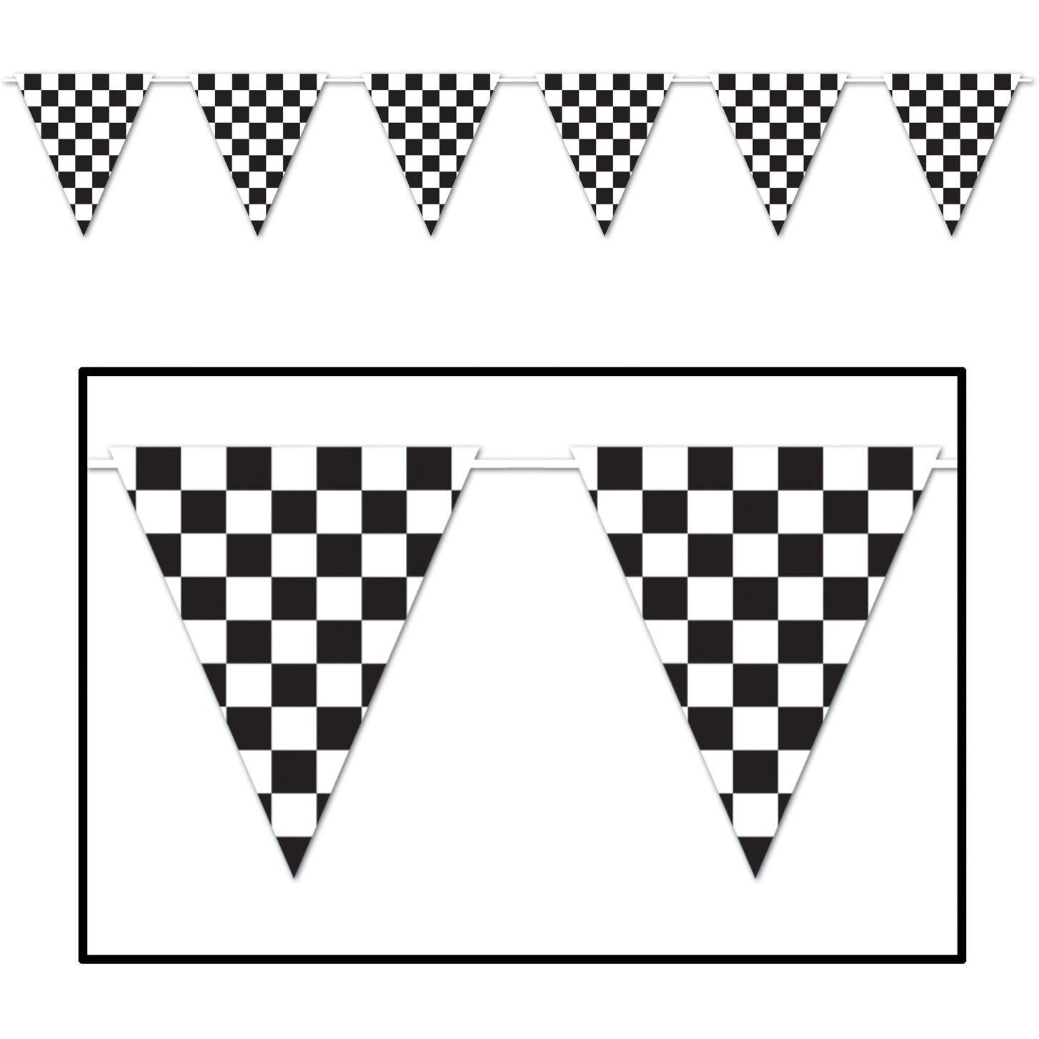 Checkered Pennant Banner