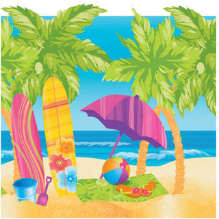 Surf's Up Plastic Table Cover