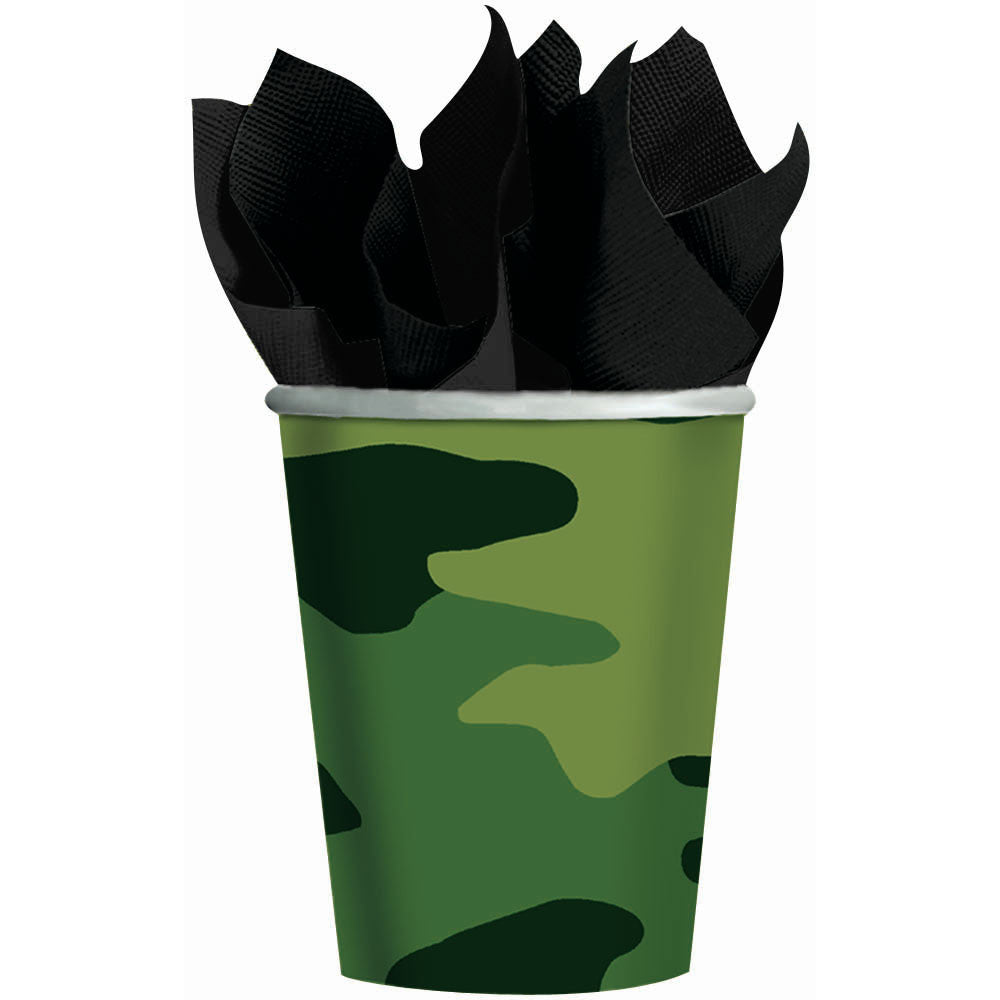 Camouflage 9oz Paper Cups (8ct)