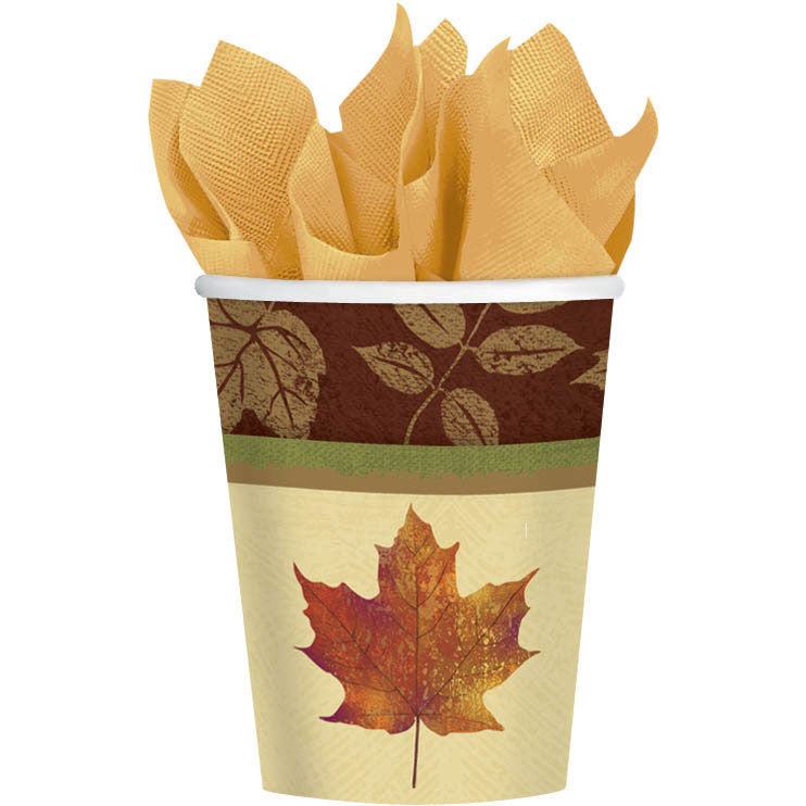 Fall Elegance 9oz Paper Cups (8ct)